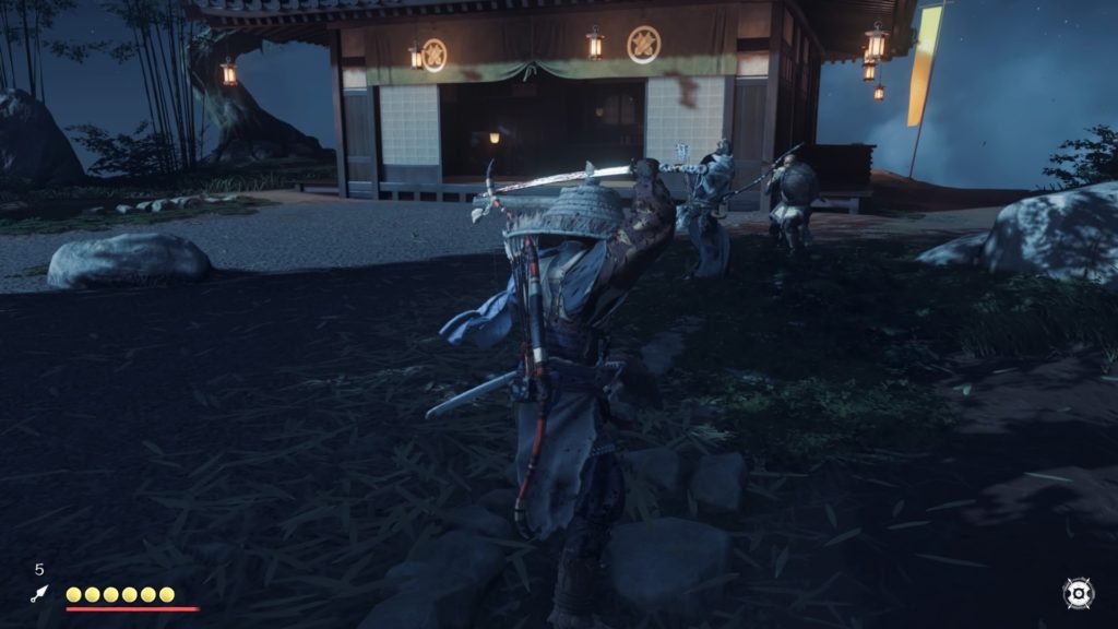 Ghost of Tsushima 弓と道と(浮世草)盾に弓を射続ける石川先生