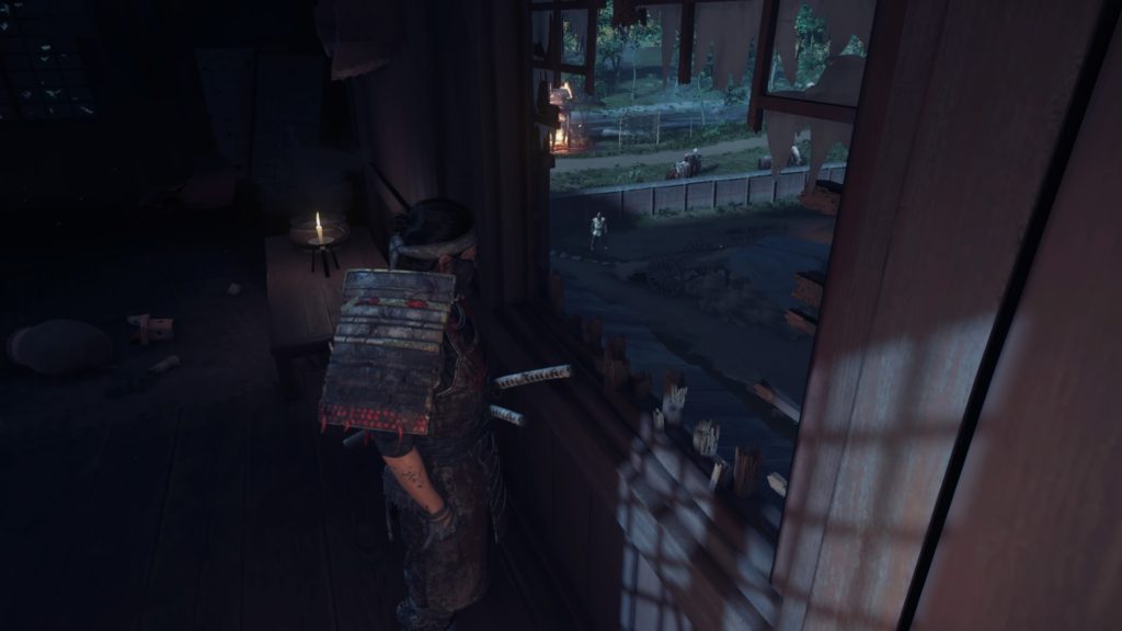 Ghost of Tsushima 旅人の宿場 母屋の屋根から索敵