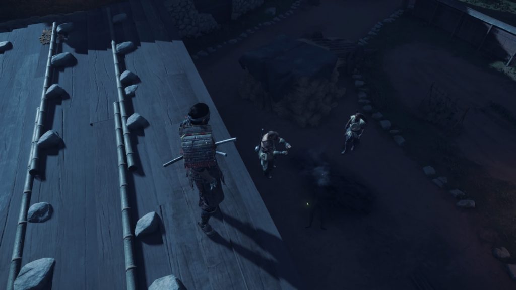 Ghost of Tsushima 旅人の宿場 屋根から斬りつけるのが楽しい