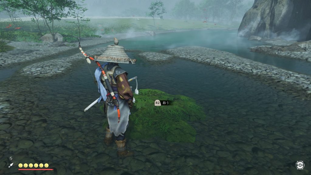 ゴーストオブツシマ　癒しの手（浮世草）苔が効くらしい