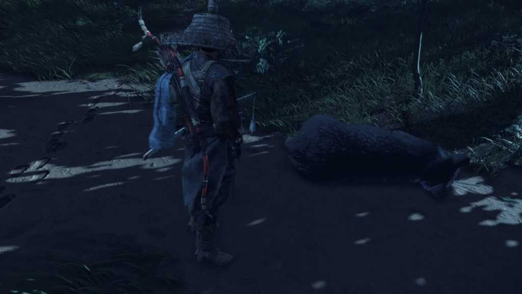 ゴーストオブツシマ　通行証の悲劇　道中でクマ出没