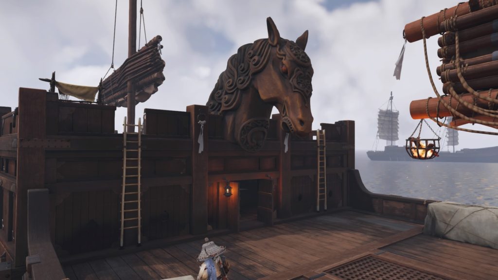 Ghost of Tsushima 海にて惑ふ　でっかい馬の彫像