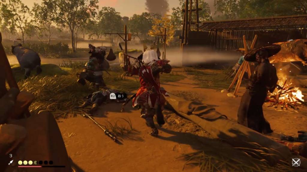 ゴーストオブツシマ 酒売りと百姓 菅笠衆襲来