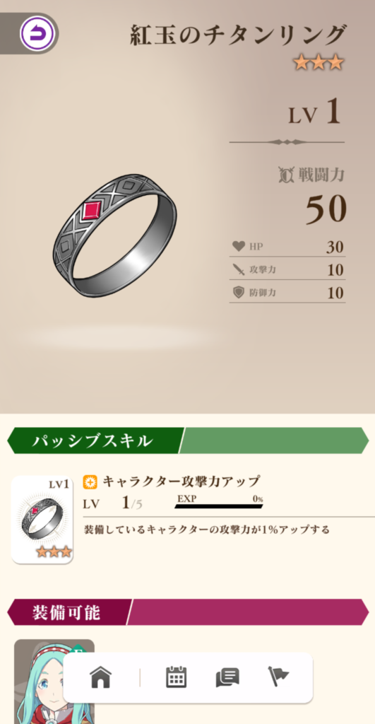 紅玉のチタンリング