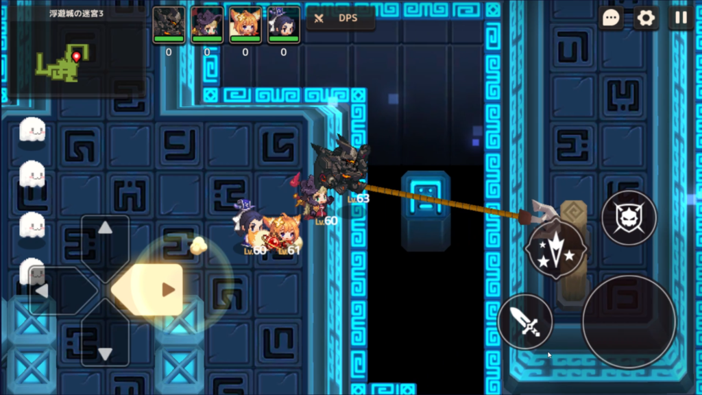 右側にフックで移動します