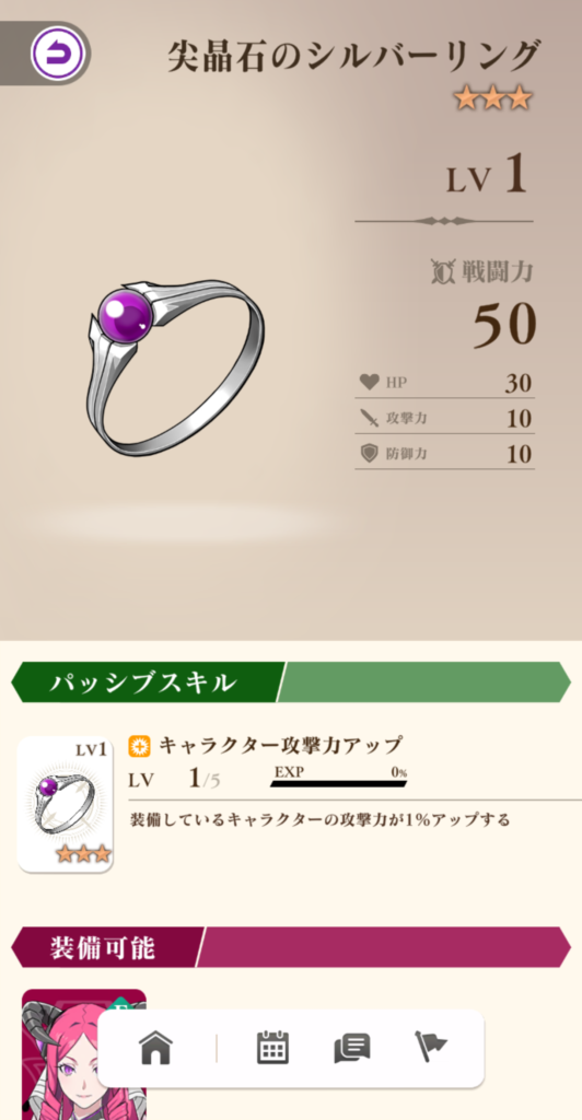 尖晶石のシルバーリング