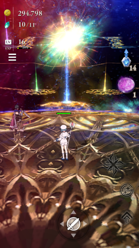 光の柱の分岐もすべて通る