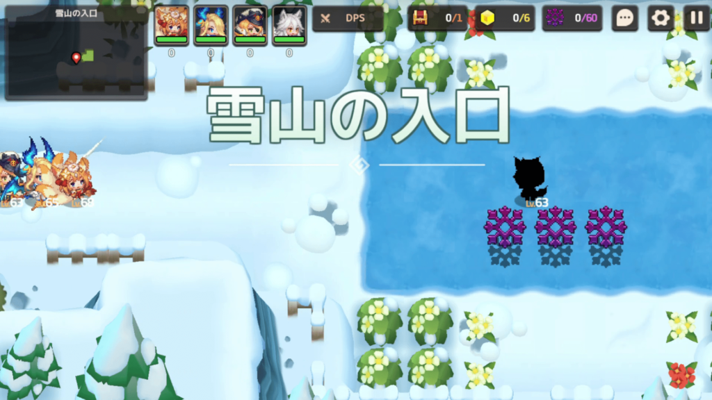 【ガーディアンテイルズ（ガデテル）】ワールド8-1「雪山の入口」｜スターピースやパープルコインの場所も【攻略】