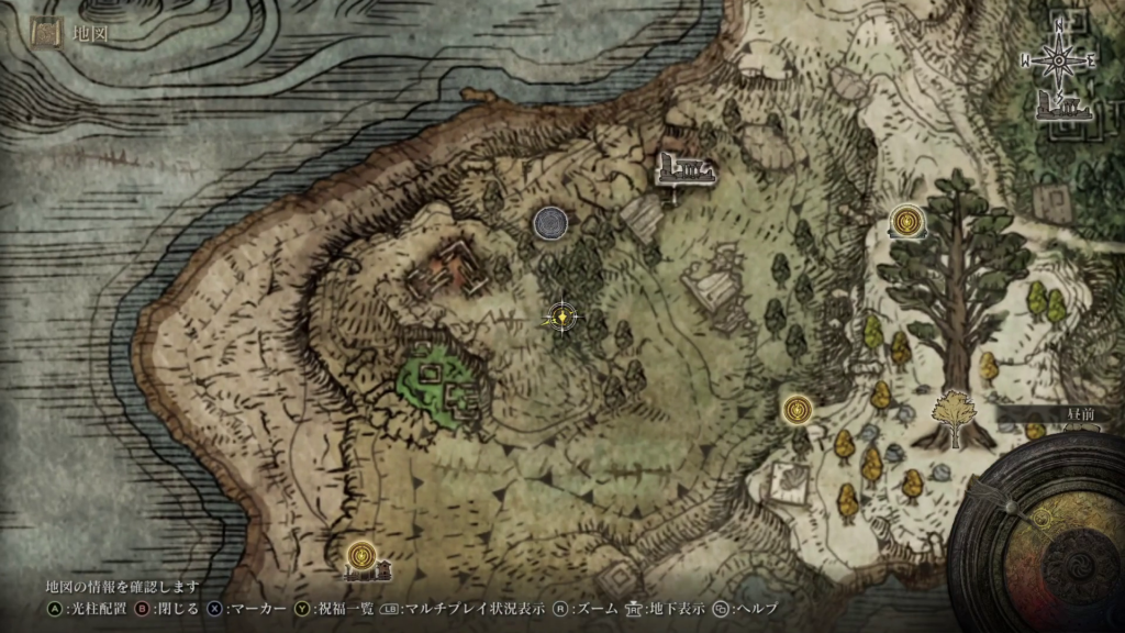 エルデンリング霊廟ヶ原の洞窟の画像2